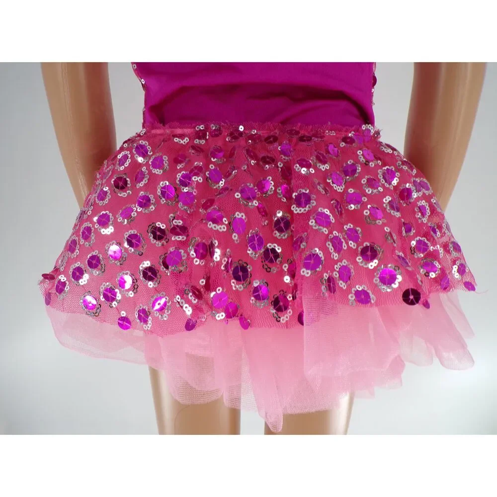 Pre-Owned Dance Costume Curtain Call E369 Small Child Hot Pink Jazz
